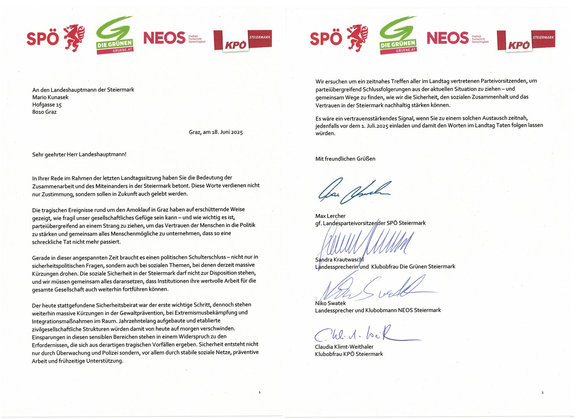 Brief an LH Kunasek – PDF öffnen